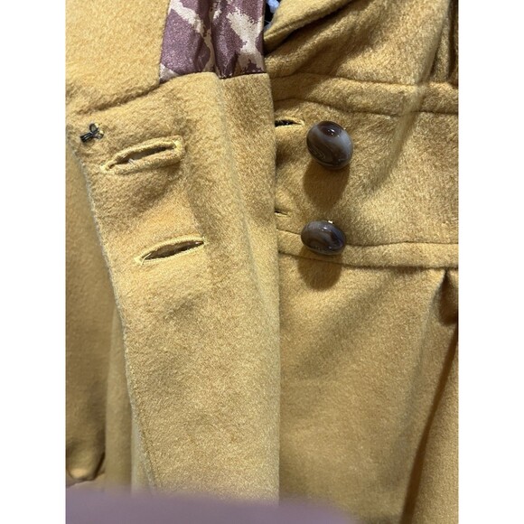 Anthropologie Plenty by Tracy Reese Mustard Mod Rockabilly Jacket Coat Sz Small - Picture 9 of 12